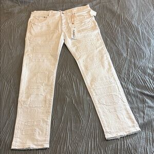 Purple Cream Denim Jeans